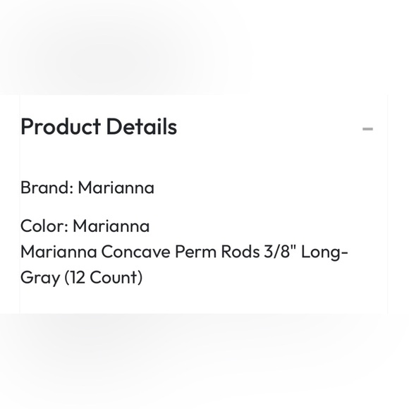 Mariana 4 packs of 12 concave perming rods for hair 3/8” long grey 48 total NEW - Picture 10 of 14